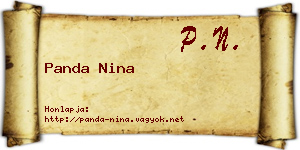 Panda Nina névjegykártya